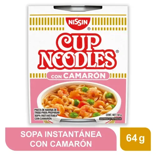 Sopa instantánea Nissin de camarón - 64 g