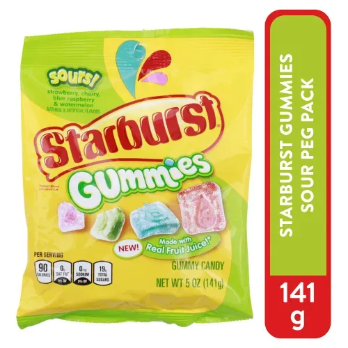 Starburst Sour Gummies Peg Pack 141 Gr