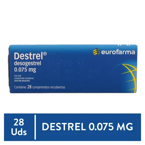 Anticonceptivos, Hormonal y Salud Sexual Eurofarma Destrel 0075mg x 28 Comprimidos