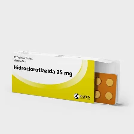 Hidroclorotiazida 25mg caja 30 comprimidos - Precio indicado por comprimido