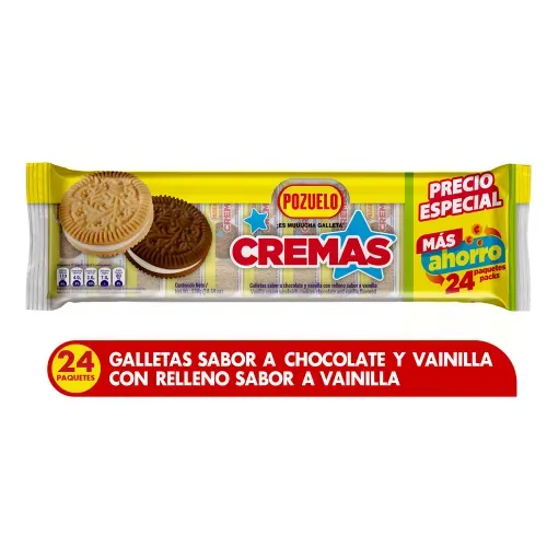 Galletas Pozuelo Cremas Estrella 24 pack - 530 g