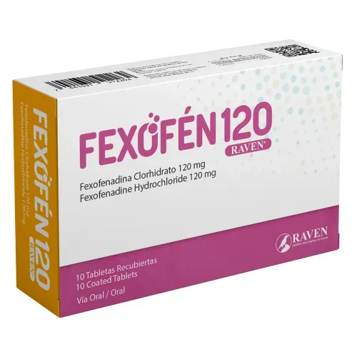 Fexofén 120 mg Raven caja 10 comprimidos - Precio indicado por caja
