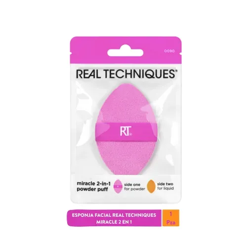 Esponja Facial Real Techniques miracle 2en1- 1 Pza