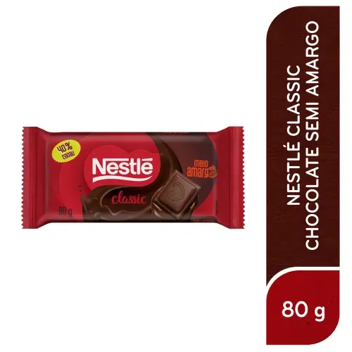 Chocolate Nestlé Classic Semi Amargo - 80 g