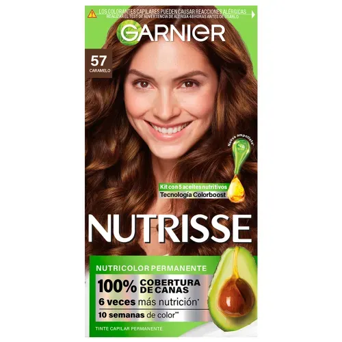 Tinte para Cabello Garnier Nutrisse Tono 57 Caramelo - 230g