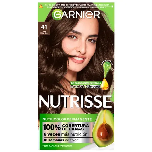Tinte para Cabello Garnier Nutrisse Tono 41 Café Delicia - 97ml