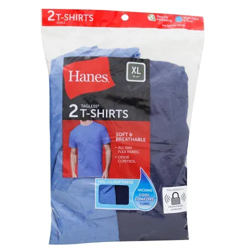 Camisas Hanes Cab Cuello Redond Azules M