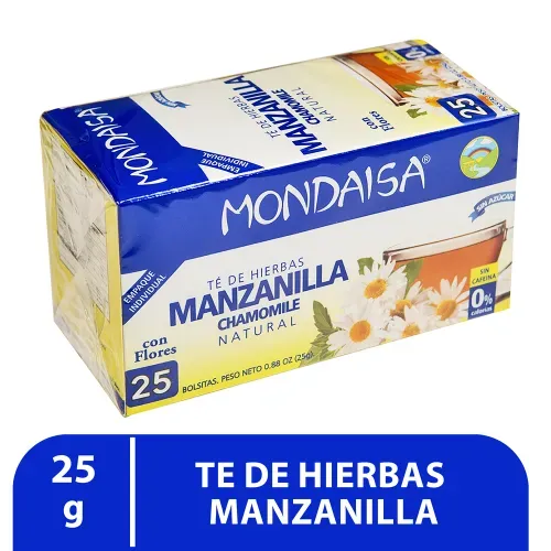 Té Mondaisa de hierbas manzanilla bolsa 25 Uds - 25 g