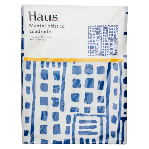 Mantel plástico Haus cuadrado