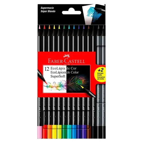 Lápiz Color Faber Castell Ecolapices Supersoft 120712Soft Caja/12 + 2