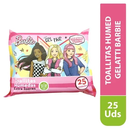 Toallitas húmedas Gelatti barbie -25 uds