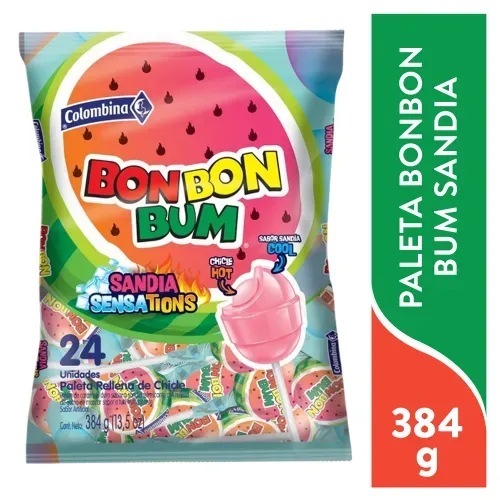 Paleta Bonbon Bum Sandia Sen 414gr