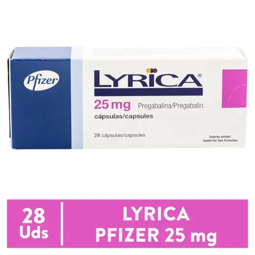 Lyrica 25mg x 28 Caps