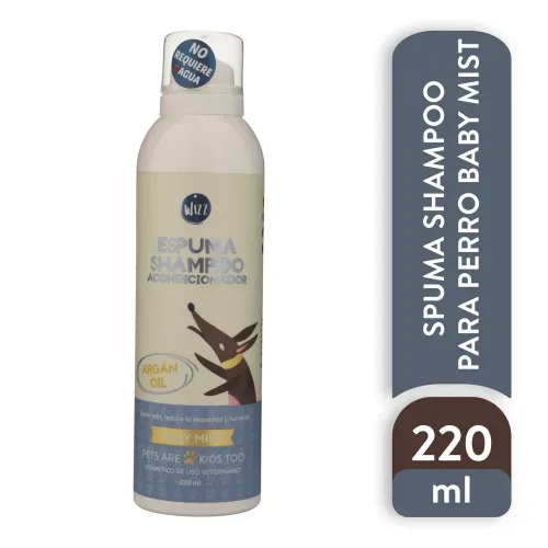 Espuma  Wizz shampoo acondicionador baby mist  – 220 ml