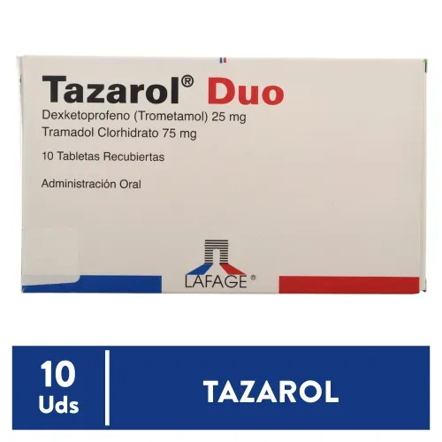 Tazarol Duo 25mg 75mg x 10 Tab