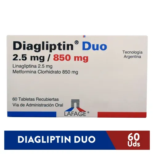 Diagliptin Duo 2 5 850mg x 60 Tab