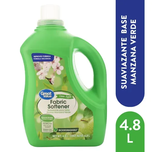 Suavizante Regular Great Value Suav Gv Manzana Verde Bt 4800ml