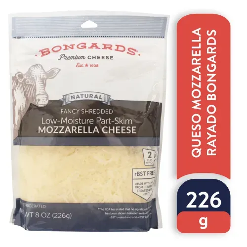 Queso Mozzarela Rayado 226 Gr