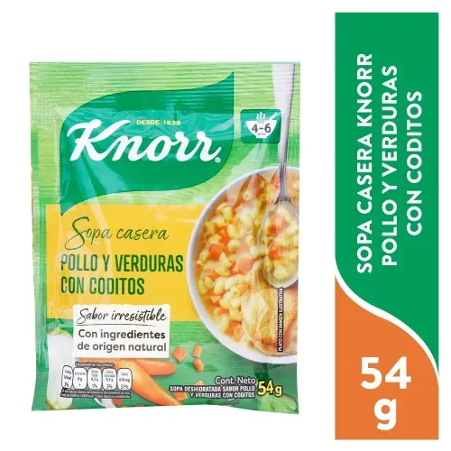 Sopa Knorr Pollo Verduras Fideos 54gr