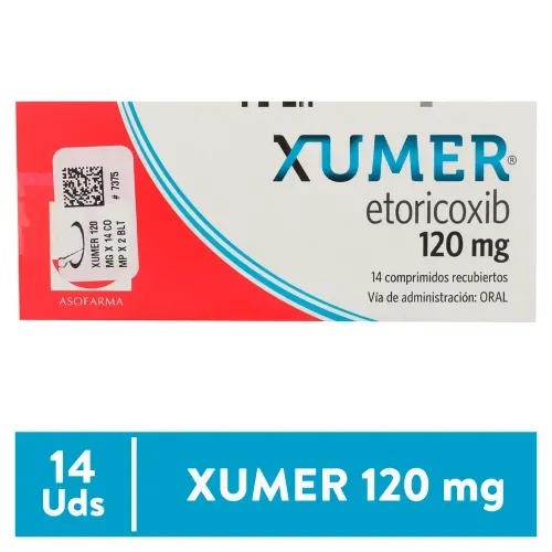 Xumer 120Mg, Precio indicado por unidad