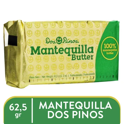 Mantequilla Dos Pinos, Con Sal, Fuente De Vitamina A - 62.5g