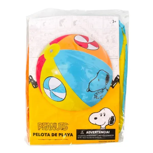 Pelota inflable Peanuts de playa de Snoopy - 41cm