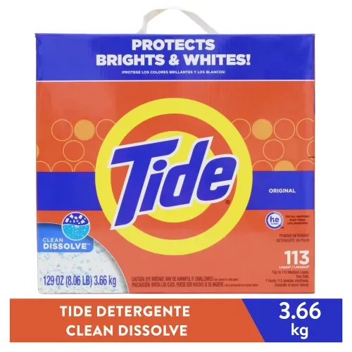 Tide Detergent Pol Clean Dissolv 3.66 kg