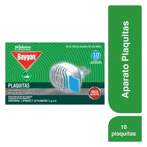 Insecticida Baygon Aparato Eléctrico y 10 Laminitas - 10 g