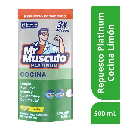 Limpiador Para Cocinas Mr. Músculo Platinum Repuesto - 500 ml