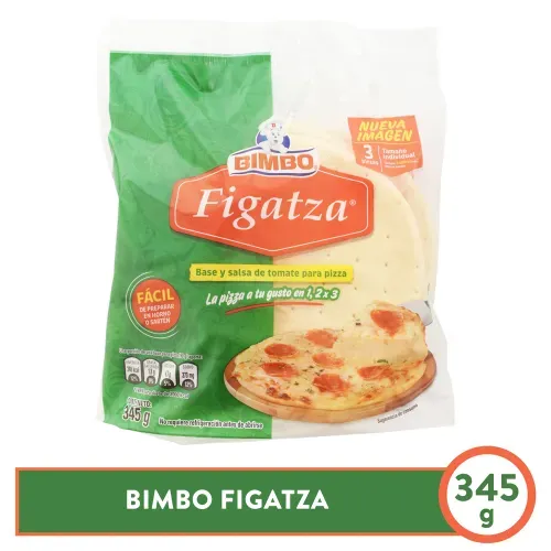 Pan Bimbo figatza base para pizza 3 pzas - 345 g