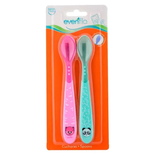 2 Pack Cuchara Evenflo Diseño Pets - 2 Piezas