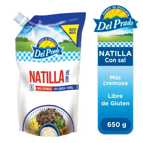 Natilla Del Prado con sal 18% grasa doypack - 650 g