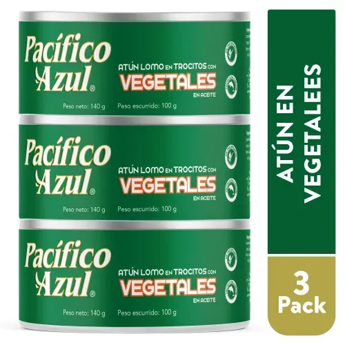 Atún Pacifico Azul Vegetales 3 Pack - 420 g