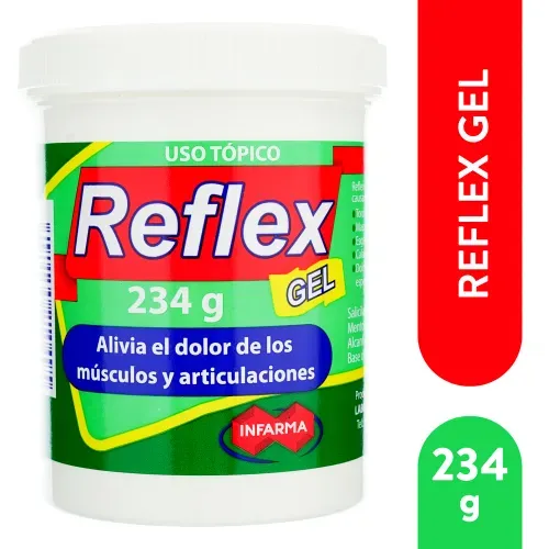 Gel Reflex para uso tópico alivia el dolor de los musculos y articulaciones - 234 g