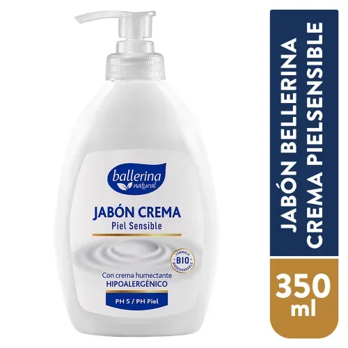 Jabón crema Ballerina para piel sensible con crema humectante - 350 ml