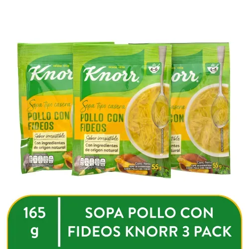 Sopa Knorr Pollo 3pack 165gr