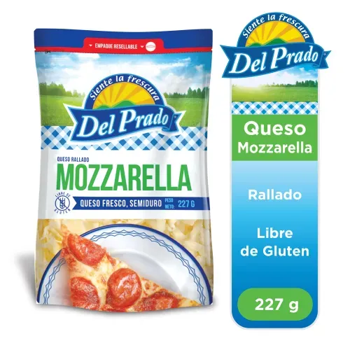 Queso Del Prado tipo mozzarella rallado - 227 g