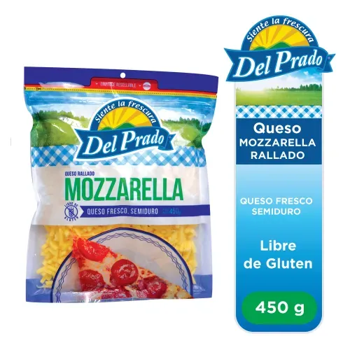 Queso  Del Prado mozzarella rallado - 450 g