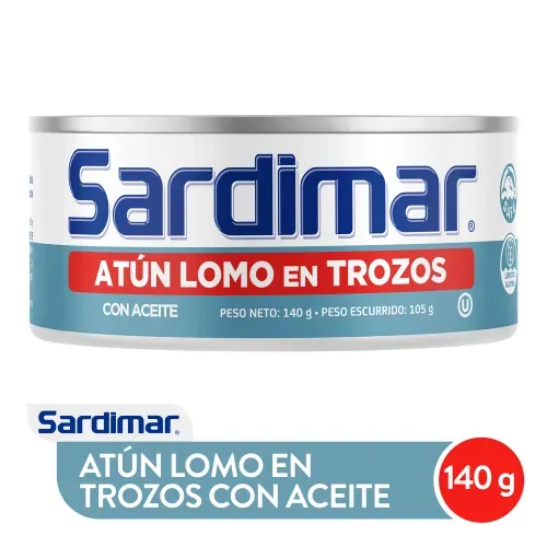 Atún Sardimar trozos en aceite de soya - 140 g