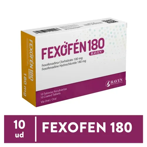 Fexofen 180 mg caja 10 comprimidos - Precio indicado por caja