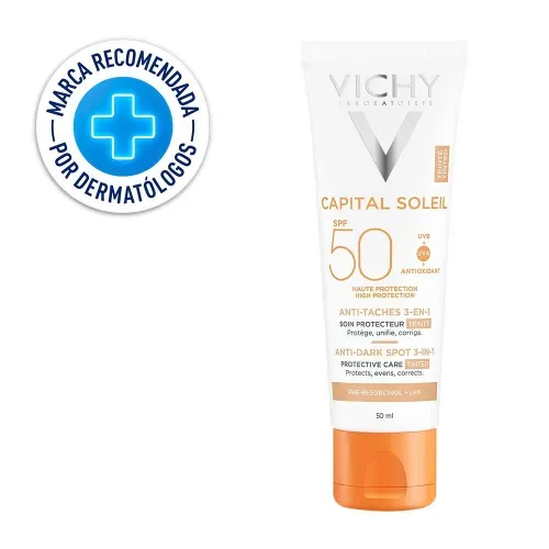 Vichy Capital Soleil Antimanchas 3 en 1 spf50+ protector solar 50ml