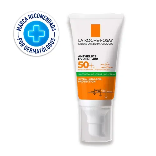 PROTECTOR SOLAR FACIAL ANTHELIOS OIL CONTROL GEL CREMA UVMUNE 400 SPF 50+ LA ROCHE POSAY 50ML