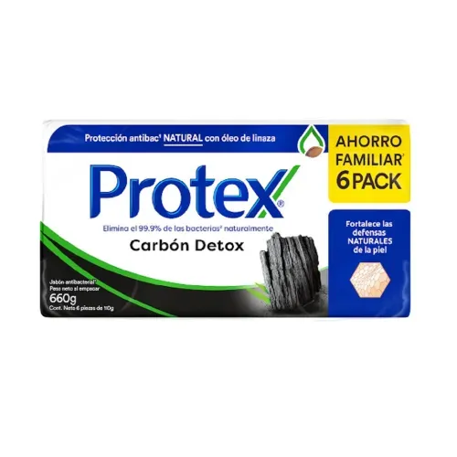 Jabón en Barra Protex Carbón Activado 6 pack -660g