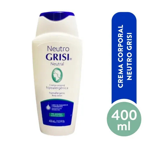 Crema corporal Grisi neutral hipoalergenica - 400 ml