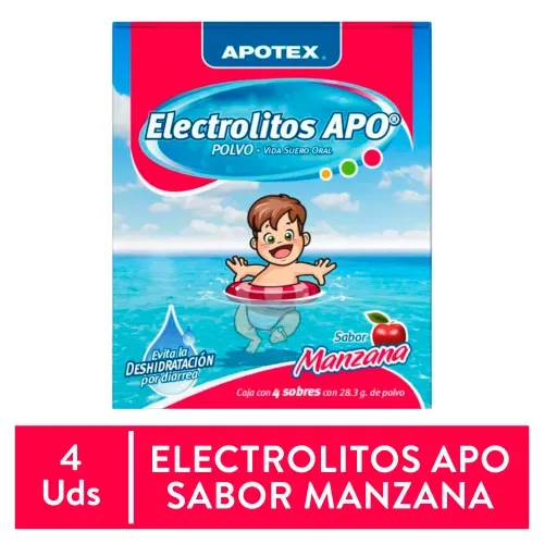 Electrolitos Apotex Sabor Manzana, Precio indicado por unidad