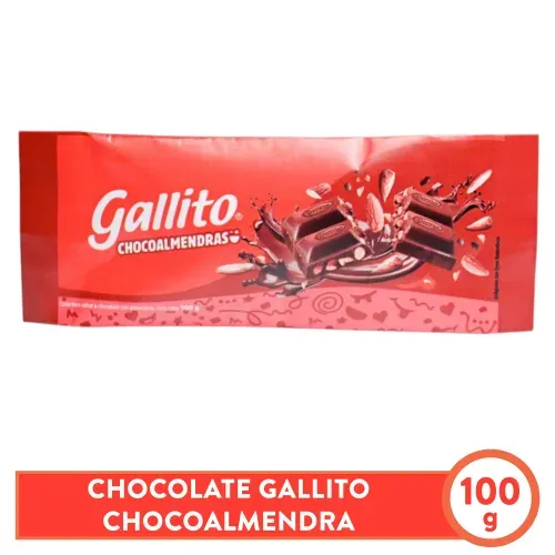 Chocolate Gallito tableta con almendras - 100 g
