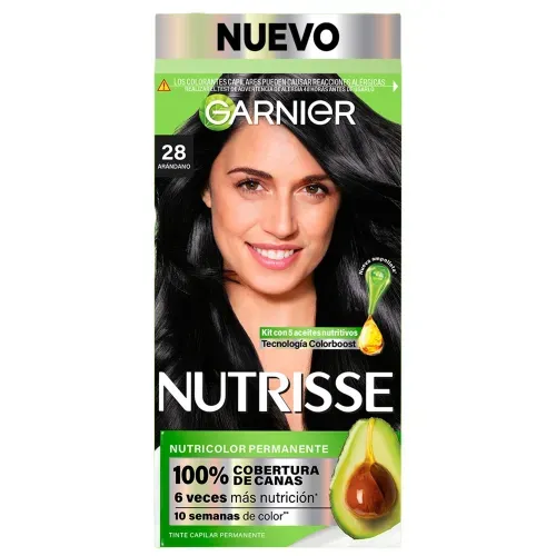 Tinte para Cabello Garnier Nutrisse Tono 28 Arándano - 125ml