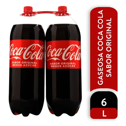 Refresco gaseoso Coca Cola sabor original 2 Pack - 6 L