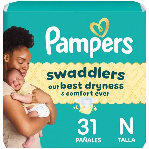 Pañales Pampers Swaddlers Talla RN (4-6 Kg) Absorbentes - 31 Uds
