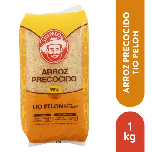 Arroz precocido Tío Pelón 95% grano entero - 1000 g